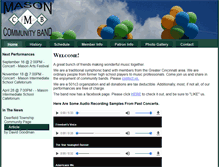 Tablet Screenshot of masoncommunityband.org